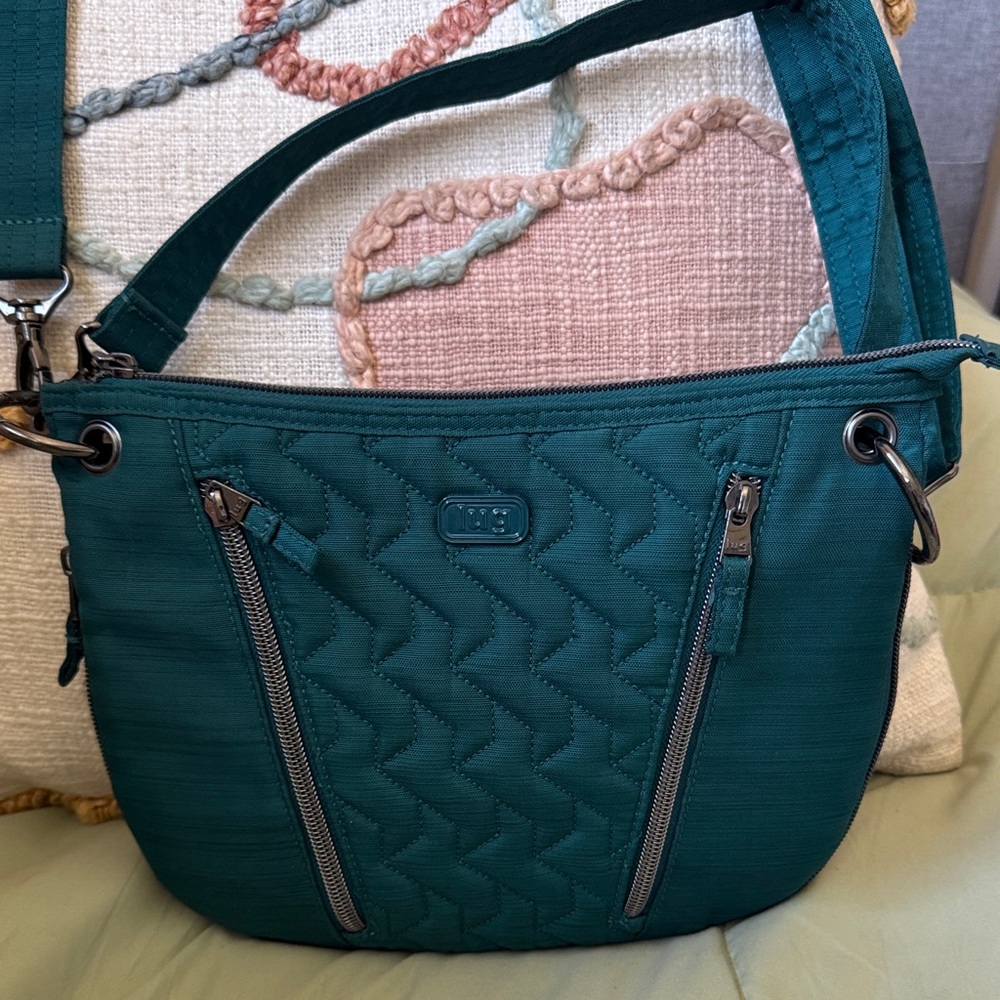 LUG SWIVEL CONVERTIBLE CROSSBODY BAG in Teal Color Amazon Price $75